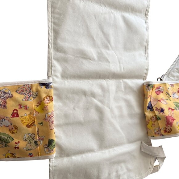 Messy Baby Diaper Bag & Changing Mat Set - Vintage Style Yellow Print - Picture 4 of 9